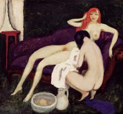 Poboh:  Two Nudes In An Interior, Jan Sluijters. Dutch (1881 - 1957) 