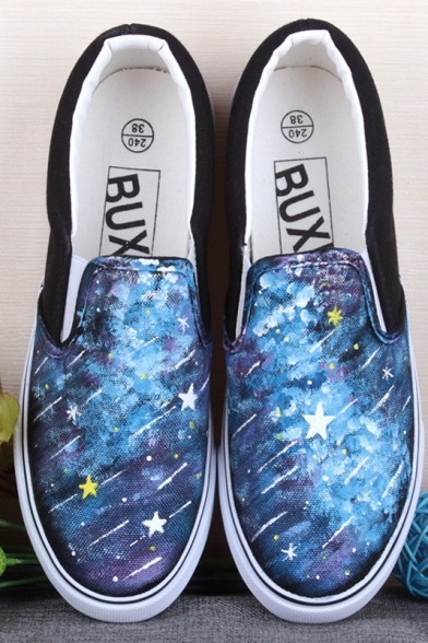 love-secretlydangerouscollection:  Sky Inspired  Hand-Painted Platform SneakersOO1
