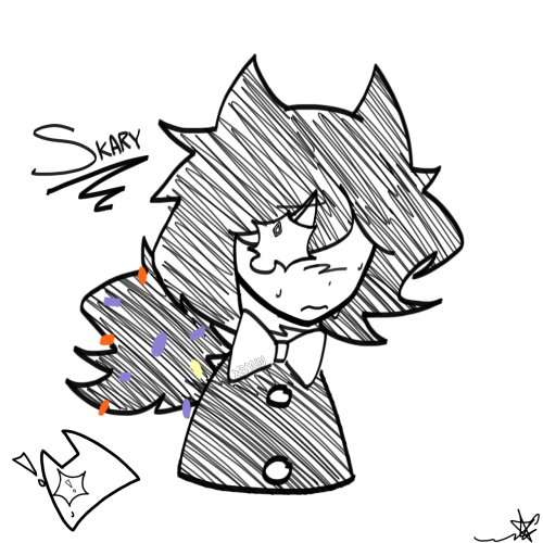 Had First Day Of School Surprisingly Wasnt That Bad?? I Felt Like Drawing This Bitchass Named Skary For