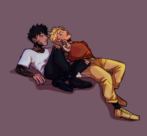 Wanted to make something soft after 266 chapter of bnha No quirks AU where Dabi and Hawks knew each 