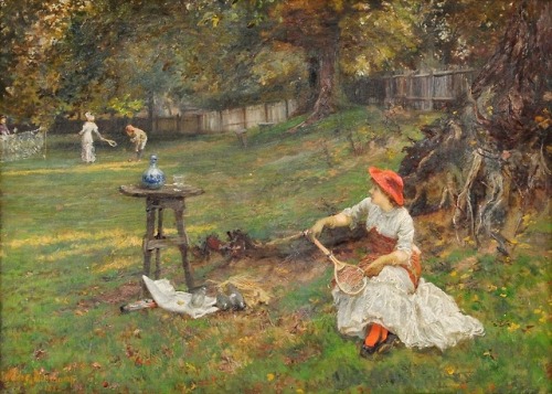 A Game of Tennis, 1882 by Francis Sydney Muschamp (English, 1851–1929)