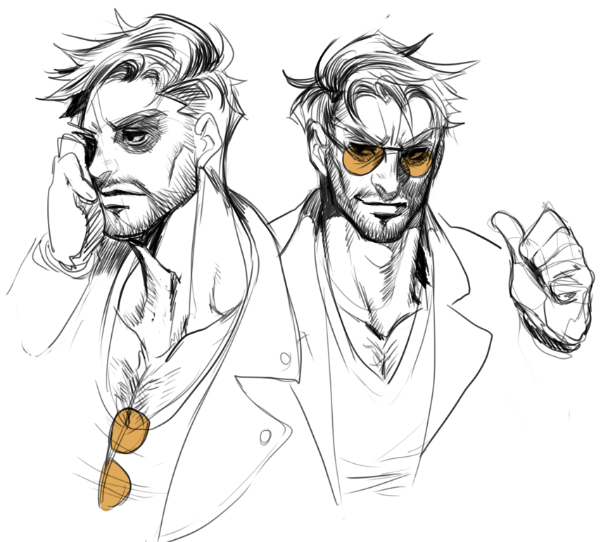 nainsoo:  Did a bunch of sketches of daddy Robert Small from the Dream Daddy game