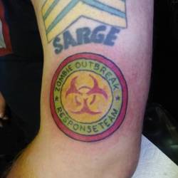 I Did The Zombie Badge But Not The Sarge.   Thank Youu.    #Ink #Tattoos #Chelsea