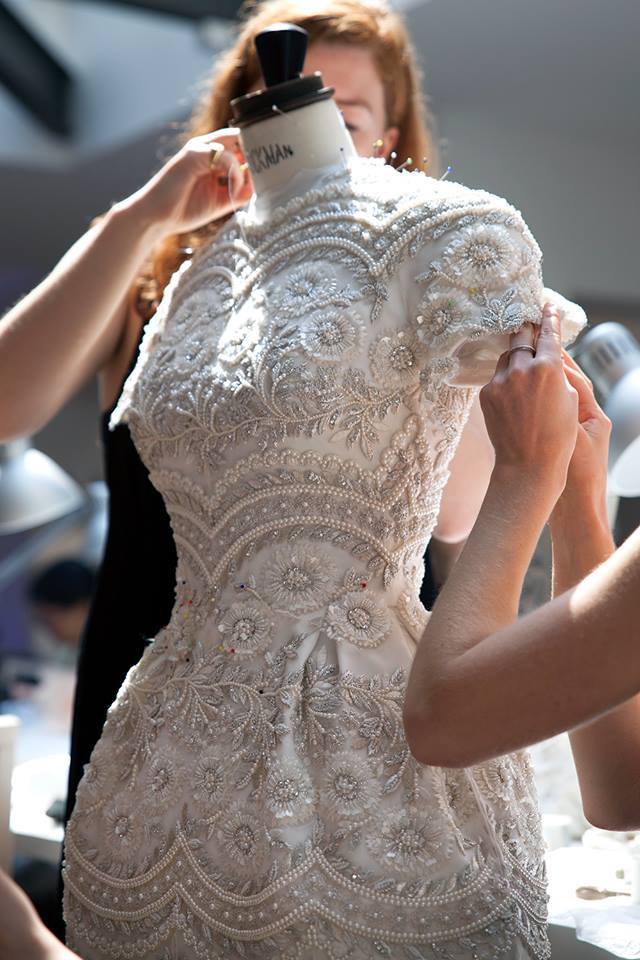 runwayandbeauty:  Ralph &amp; Russo Haute Couture Fall 2015-16. Behind the scenes: