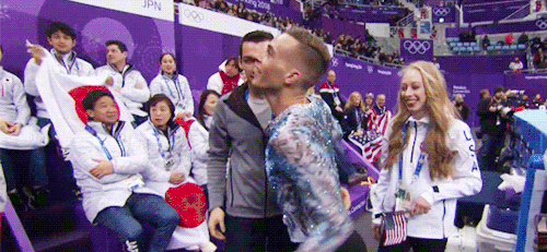 chatnoirs-baton: adam rippon being a cinnamon roll at the pyeongchang 2018 olympics