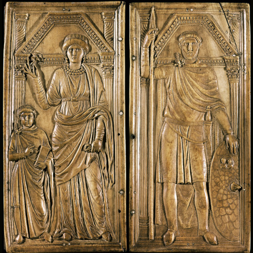 Ivory Diptych of Stilicho, Serena and Eucherius (Monza cathedral) (© 2013 White Images/Scala, Floren