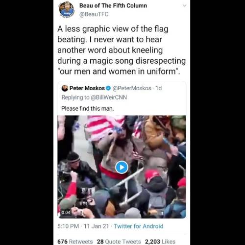Destroying the US flag is what patriots do to properly respect the men and women in uniform! *sarcas