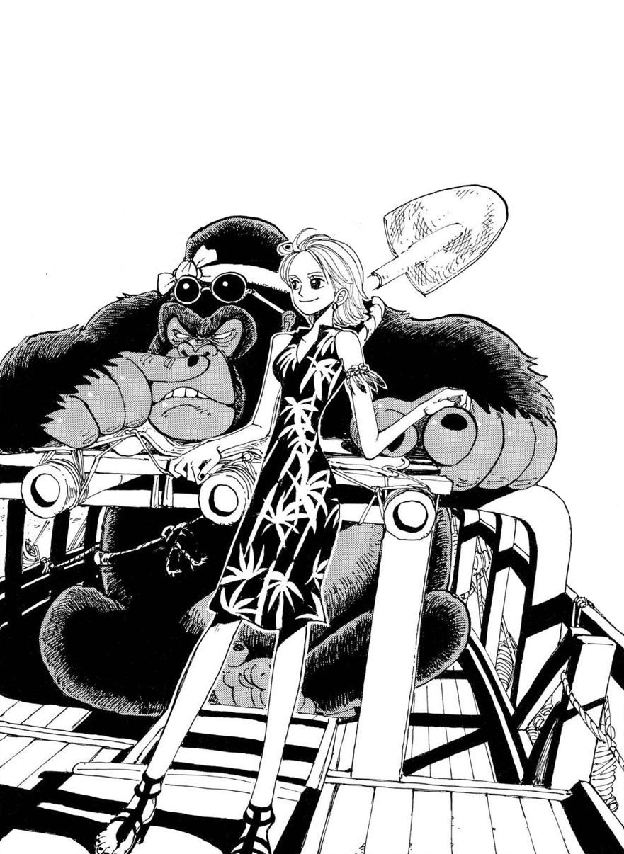 Nami And A Gorilla Cast Off In A Small Boat One