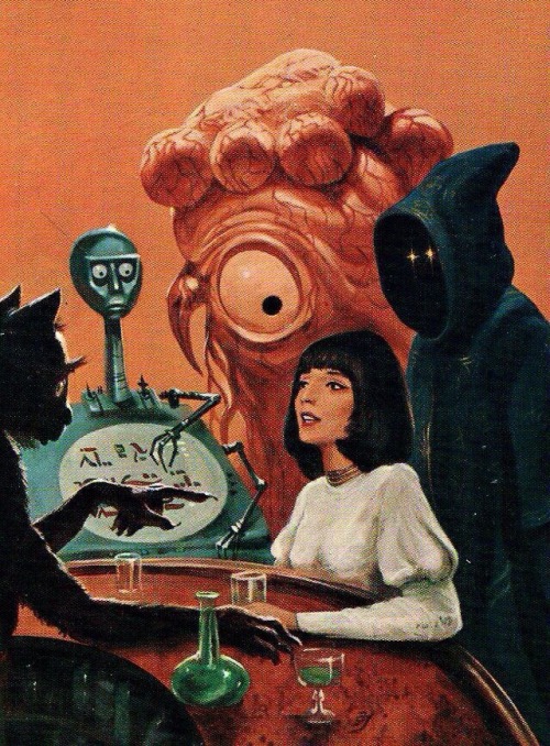 talesfromweirdland:Cover art by Jack Gaughan for Isaac Asimov’s Science Fiction Magazine, March 1978