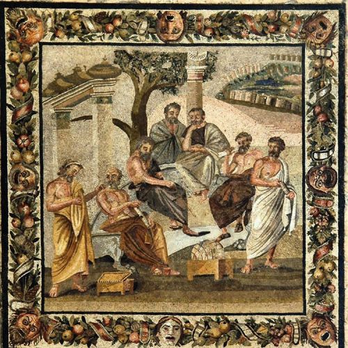 historyoftheancientworld: Plato’s Academy, Mosaic from Pompeii (Villa of T. Siminius Stephanus
