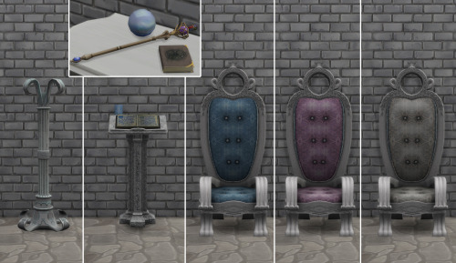 TS4 - Apartment Life Witch Stuff Converted from Sims 2 Two thrones as living chairsFairie Fire and H