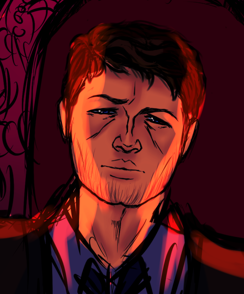 spnsmile: caswatchesoveryou-artblog: king of hell Cas and demon!Dean for @angel-of-humanity c: it do