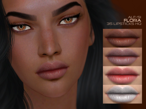 TS4 liptick 05 flora - toddler + ;- humans, aliens, vampires;- 35 colors;- disable for random;- HQ c