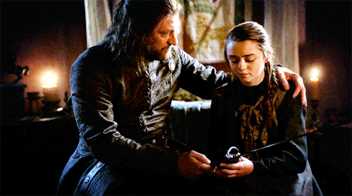 aryastarksource: A father holds his daughter’s hand for a short while, but he holds her heart 