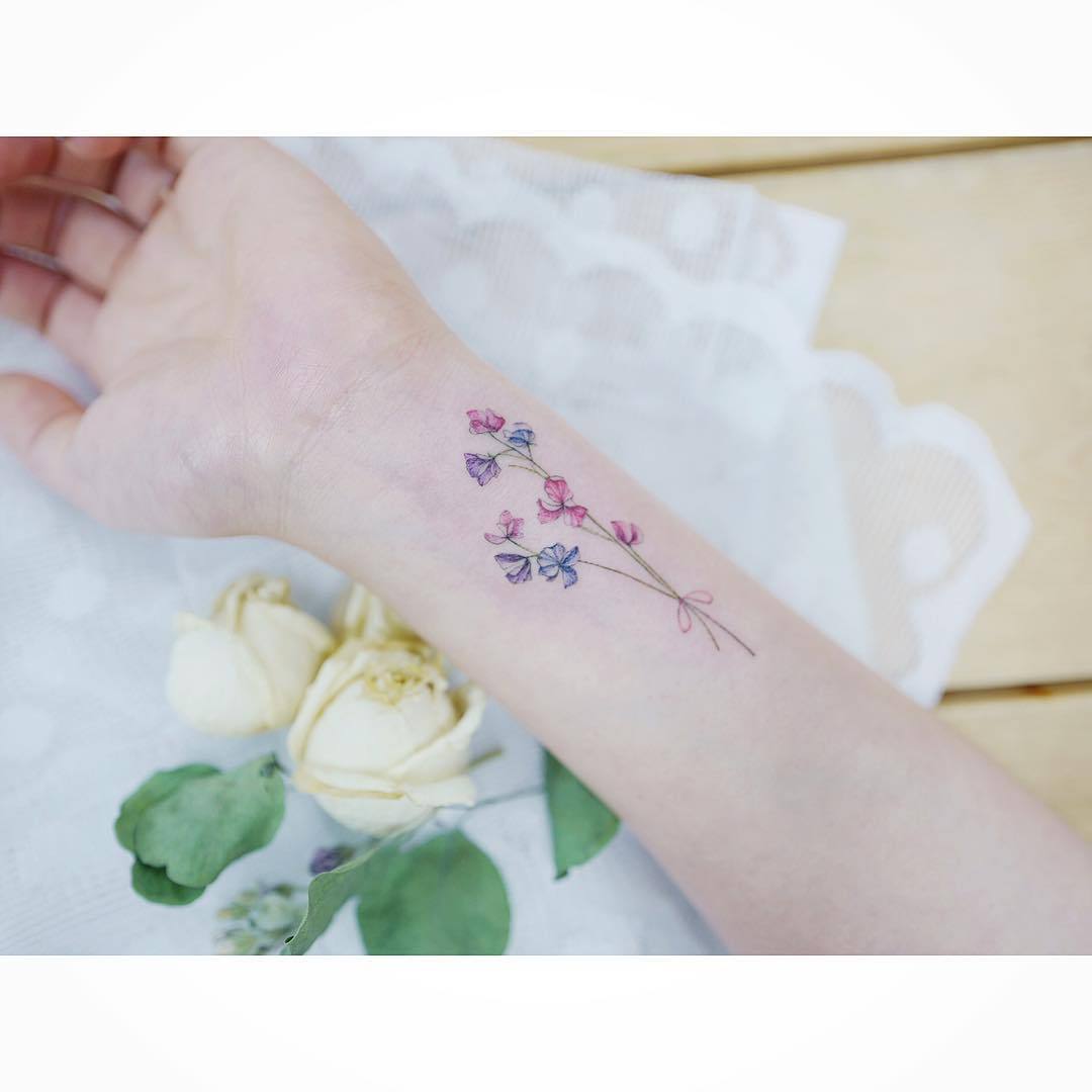 tattooist_banul Sweet pea 🌸
