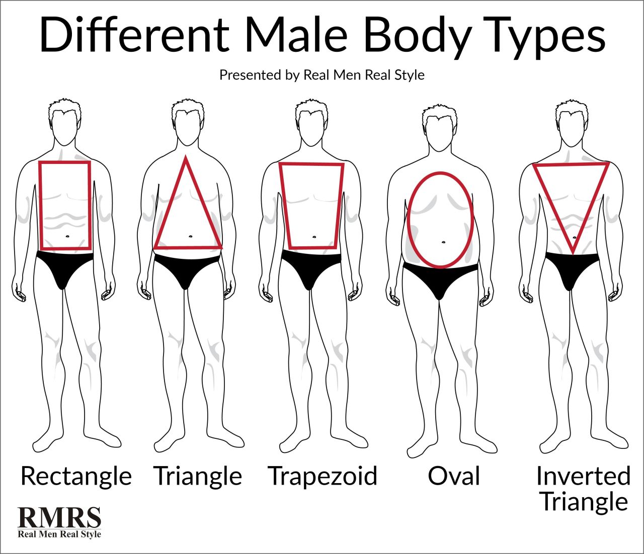 male body comparison chart