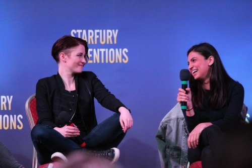 agirllostinthestars:Chyler Leigh & Floriana Lima at Starfury Conventions, Blackpool, UK. May 12t