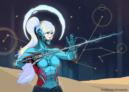 elcuervoborracho:Made this last week for Patreon, MGR x RWBY, here’s Weiss the RipperPATREON |