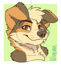 sparksfur: Flat colour bust commission for