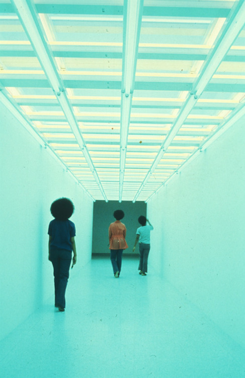 grupaok: Dan Flavin, Untitled (For Elizabeth and Richard Koshalek), 1971 — installation view, Works for New Spaces, Walker Art Center, 1971