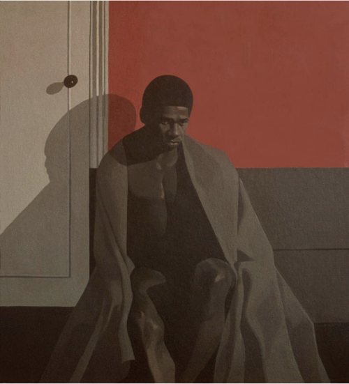 newloverofbeauty:Michael Leonard:  Leroy in a Blanket  (1970)