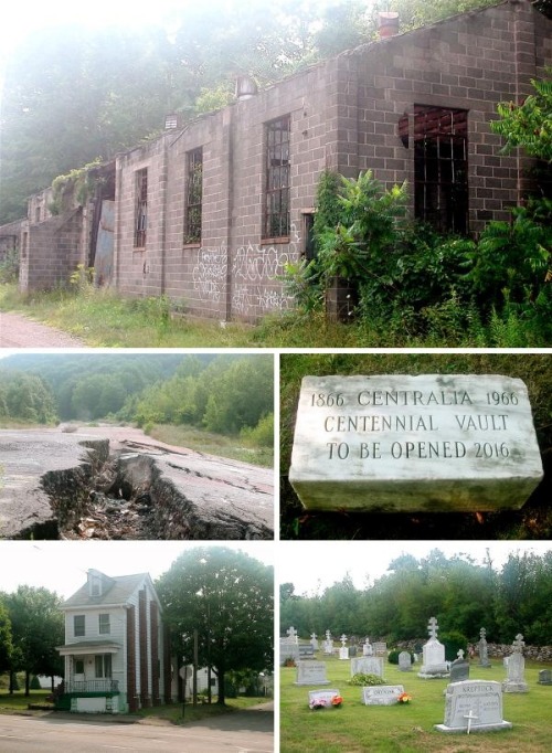 n the small town of Ashland, Pennsylvania, Route 61 takes an unexplained detour; a “Keep Out” sign straddles the original highway. Ignore the warning and you’ll arrive in the abandoned town of Centralia, where an underground mine fire has been