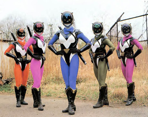 swimsuitsuccubus:Flowery Kunoichi Team/Hanarangers All female villain gang from the 1994 Super Senta