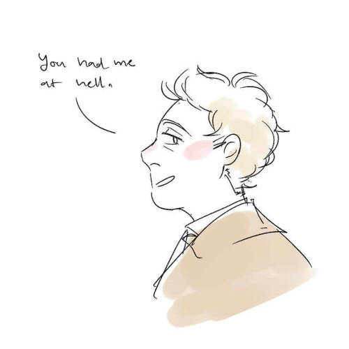 raintaire:Based on this i may or may not be looking for a reason to doodle crowley flustered