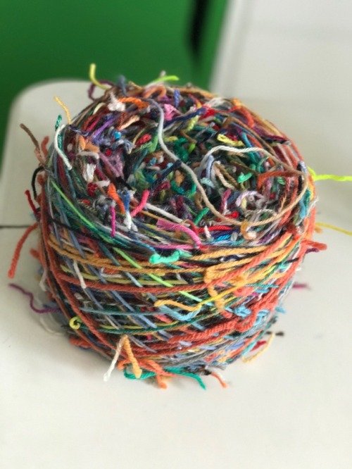 knittingstuff: Day 3 Best Habit Use all the yarn you’ve got. Either making a scrap yarn ball f