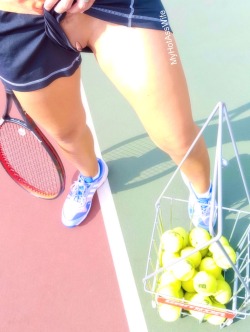 myhotasswife:  Tennis anyone?  MyHotAssWife.tumblr.com