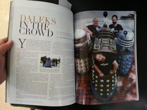 princessparadoxical:The husband colonelbarker and his life-sized Daleks in this month’s edition of S