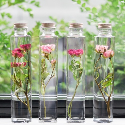 sosuperawesome: Bottled Preserved Flowers Sullis Garden on Etsy See our #Etsy or #Real Flower tags