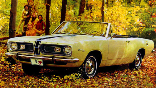 carsthatnevermadeitetc:  Plymouth Barracuda, 1967. The second generation Barracuda