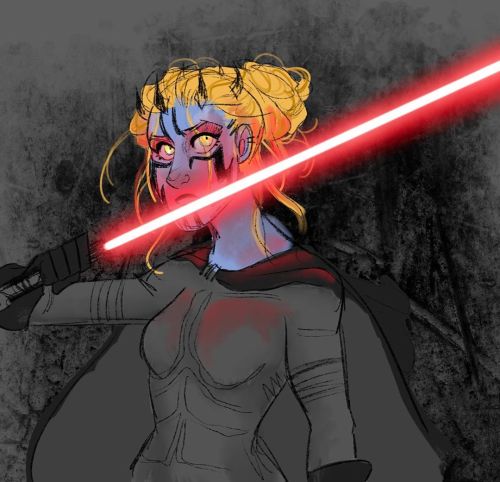 Super rough sketch of myself in the Star Wars universe, playing around with brush textures and feeli