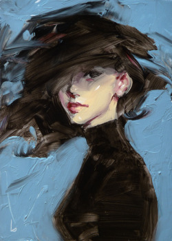 vialjarhorn:  “Tempest” by John Larriva. 7 x 5 inches, oil on hardboard. 