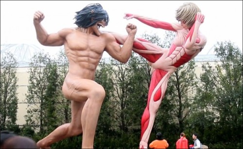 Life Size Attack on Titan Statues