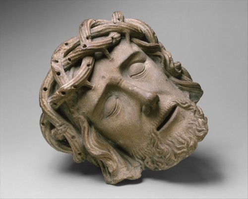 historyarchaeologyartefacts:Head of Christ, Made in North Brabant, The Netherlands, late 15th–early 