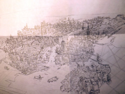 Had an hour to waste at college, so doodled a ridiculously huge picture of future New York
