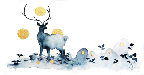 elk64-sketch: Some of the watercolor I did the last week.  Not golden gouache this time but gil