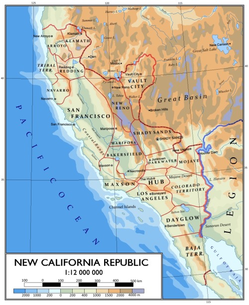 thecourier6:Map of the New California Republic- Posted by TacticalStrategySauce - /r/Fallout