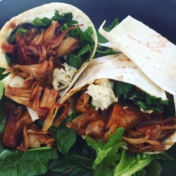 rawtill4pm:  Pulled BBQ Jackfruit Wrap