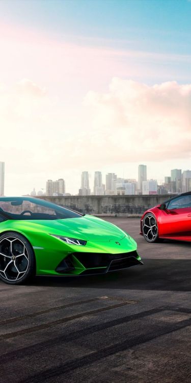 Two cars, Lamborghini Huracan, 1080x2160 wallpaper @wallpapersmug : ift.tt/2FI4itB - https:/