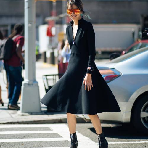 @ireneisgood ✖️ #jeffthibodeau ^ - #irenekim outside #hugoboss show in #NYC during #NYFW #SS17 // #f