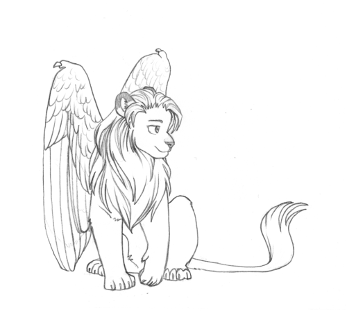 Another drawing of Aravis’ griffin form! :D