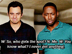 mishaskrushnic:  30 Day New Girl Photoshop Challenge →14. Favourite Schmidt moment 
