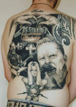 Tattotodesing:  Metallica Rock Tattoo Back  - Http://Goo.gl/N5Nriz