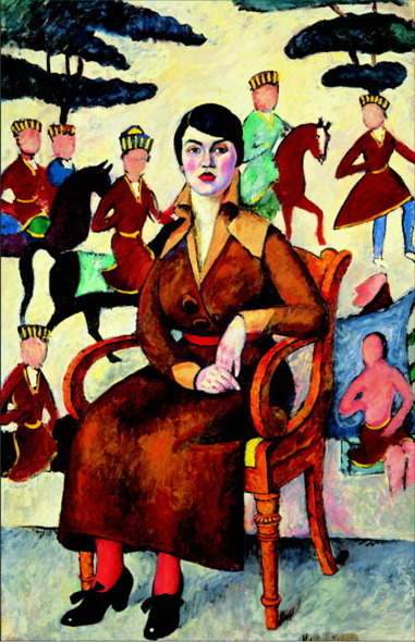 russian-avantgarde-art:
“Portrait of a lady in a chair via Ilya Mashkov
”