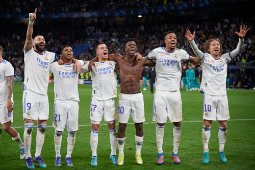 Celebración del Real Madrid vs. PSG | 09.03.2022Real Madrid players celebrate victory in the 