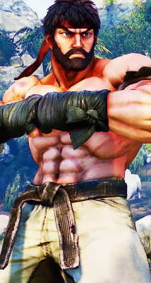 chipsprites:  Street Fighter V: Pre-Order Ryu Costume   ryu needs to lay off the performance enhancers. 
