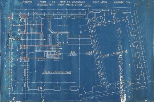 Theo van Doesburg,  Drawings and photographs of Café Aubette, Strasbourg, France. 1927moresome via t